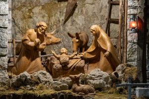 Kerststal in Greccio bij Assisi, Italië